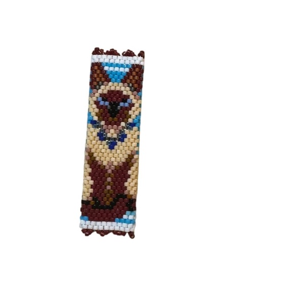 Hand crafted beaded Siamese cat pen wrap brick stitch  G2 Pilot Pen - removable - Picture 5 of 12